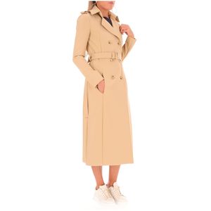 Trench con fibbia in nylon bielastico