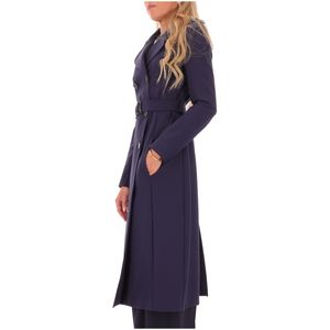 Trench con fibbia in nylon bielastico