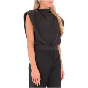 Blusa smanicata in satin Armanda
