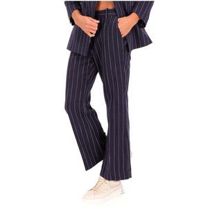 Pantalone gessato in tessuto natté Moxa