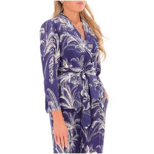 Blazer stampato con cintura Livia