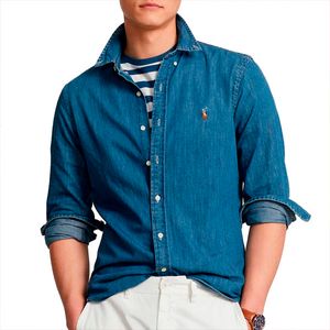 Oxford slim blue shirt