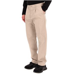 Beige trousers with back pockets