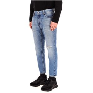 Jeans con abrasioni blu