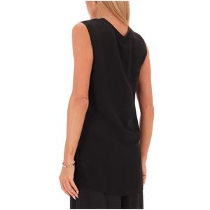 Vestito nero con logo sul petto
