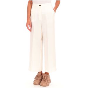 Elettra2 Viscose and Linen Trousers
