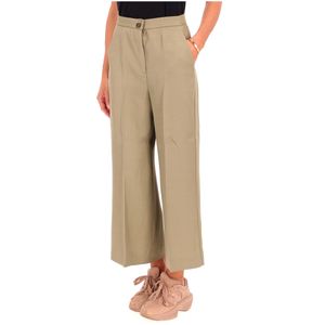 Elettra2 Viscose and Linen Trousers