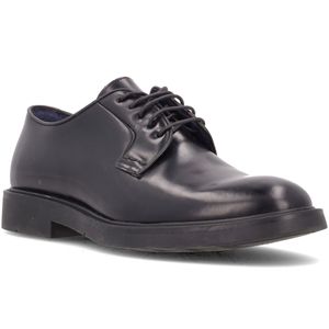 Smooth brushed leather lace-up