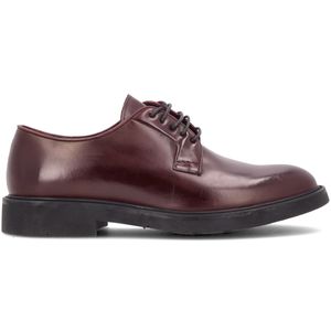 Smooth brushed leather lace-up