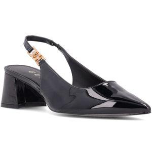 Patent leather G logo pointed toe slingbacks