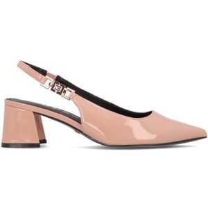 Patent leather G logo pointed toe slingbacks