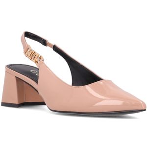Patent leather G logo pointed toe slingbacks