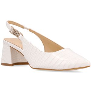 Crocodile Print Pointed Slingback