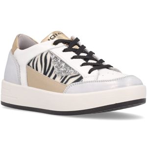 Sneakers con inserto zebrato in cavallino