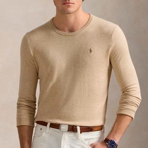 Maglia effetto texture beige Slim-Fit
