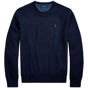 Maglione girocollo effetto texture blu