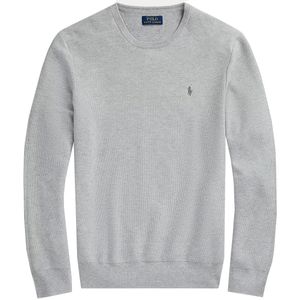 Maglia girocollo effetto texture grigia