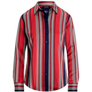Striped charmeuse shirt