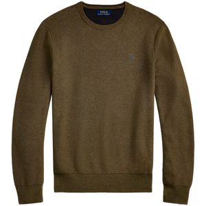 Maglione girocollo effetto texture verde