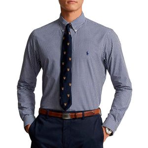 Slim-Fit poplin gingham shirt