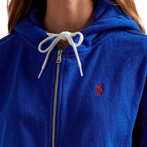 Felpa con cappuccio e pony Blu Saturn