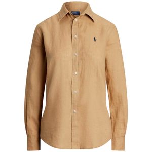 Camicia in lino Classic-Fit Vintage Khaki