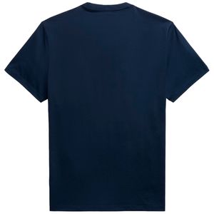Blue cotton underwear shirt with logo