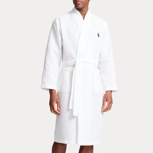 Cotton piqué dressing gown