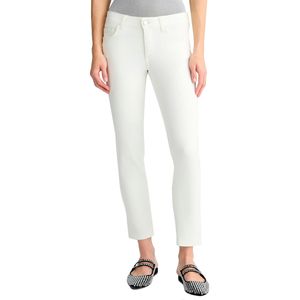 Pantaloni bianchi cropped con risvolto