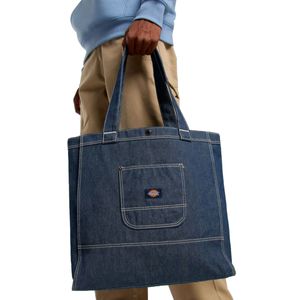 Denim Tote Bag with Logo