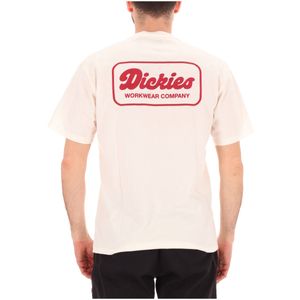 Crew neck T-shirt with logo on the back