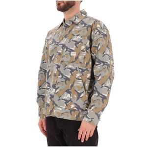 Giacca ripstop camouflage con bottoni