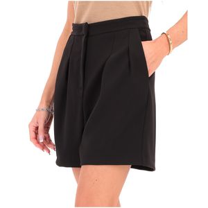 Shorts neri con logo argentato sul retro