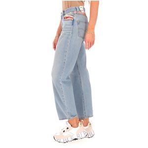 Jeans con decorazione ricamo blu