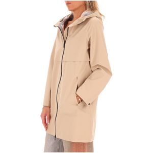 Light stretch hooded parka