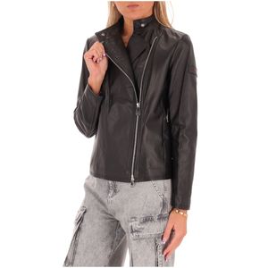 Giacca nera in pelle Crissy