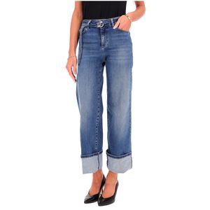 Jeans Cropped Bottom Up con risvolto