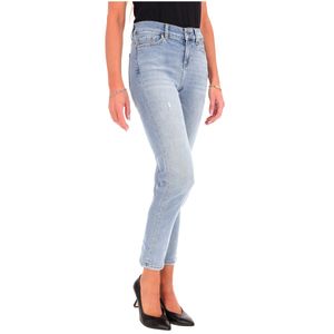 Jeans Authentic Slim Ankle con strass