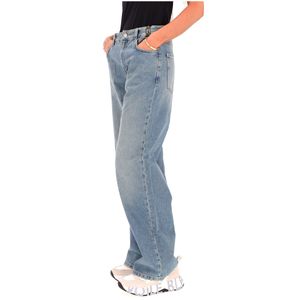 Baggy jeans with jewel logo hooks on the sides