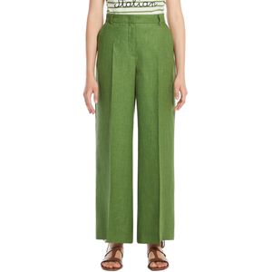 Malizia trousers in green linen