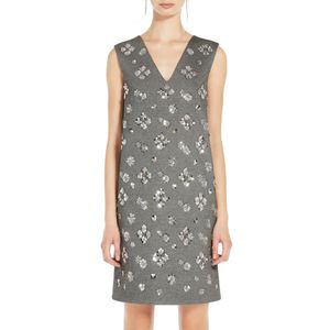 Vestito Hot grigio con paillettes