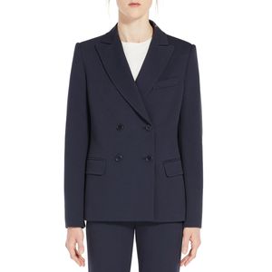 Guelfi double-breasted blue blazer