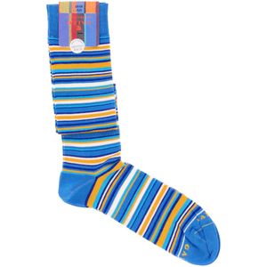 Striped Cotton Knee High Socks