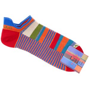 Calzini colorblock a righe in cotone