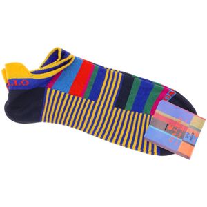 Calzini colorblock a righe in cotone