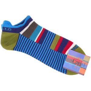 Calzini colorblock a righe in cotone