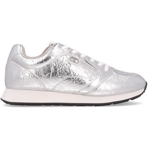 Vibe Sneakers in Silver Leather