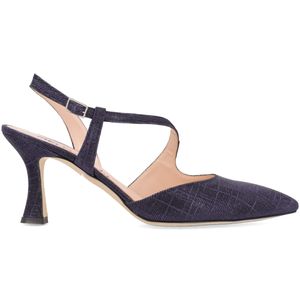 Leather slingback pumps