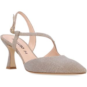Leather slingback pumps