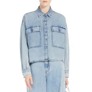 Zemira denim boxy shirt